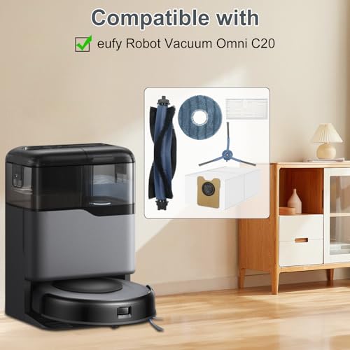 28Pack Replacement Accessories for Eufy Omni C20 Robot Vacuum Parts