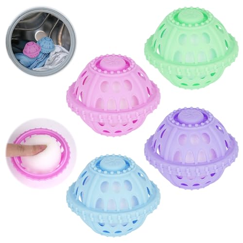 4 Pack Pet Hair Remover for Laundry, Anti-Entanglement Reusable Floating Dog Cat Fur Dryer Catcher Balls for Washing Machine, Lint Trap Cleaner & Pet Hair Lint Catcher for Clothes