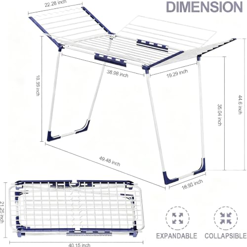 APEXCHASER Clothes Drying Rack, Drying Rack Large Space with 4 Wings - style: 4 Wings