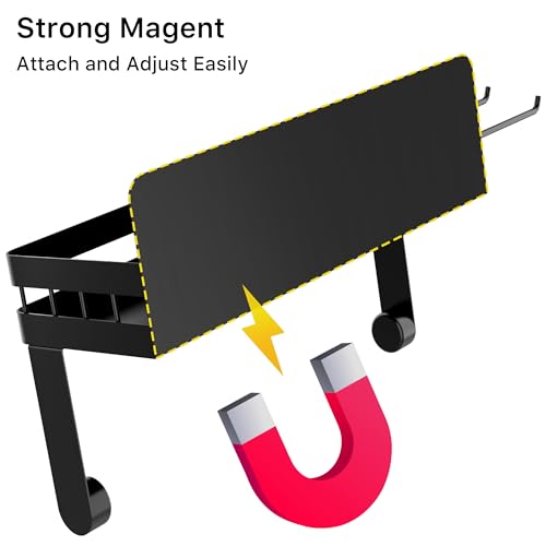 ZUNTO Magnetic Paper Towel Holder for Fridge, Strong Magnet, No Drill - color: Black/Magent-1