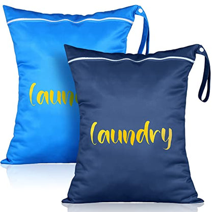 Shappy 2 Pack Wet Dry Bag Travel Laundry Waterproof,Laundry Style - style: Laundry Style