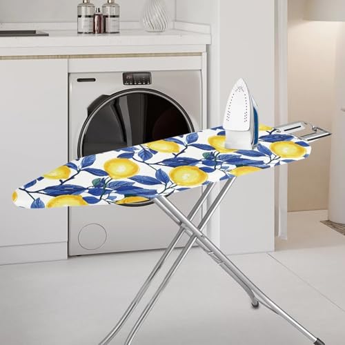 Cute Lemon Ironing Board Cover Soft Fabric Cover Standard Size Scorch Stain Resistant Ironing Board Cover with Elastic Edges - color: Cute Lemon
