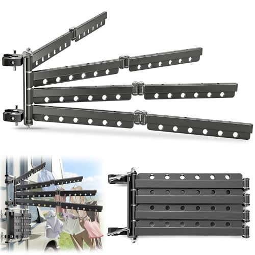 Saillong RV Clothes Drying Rack, Iron Material, 4 Sturdy Arms