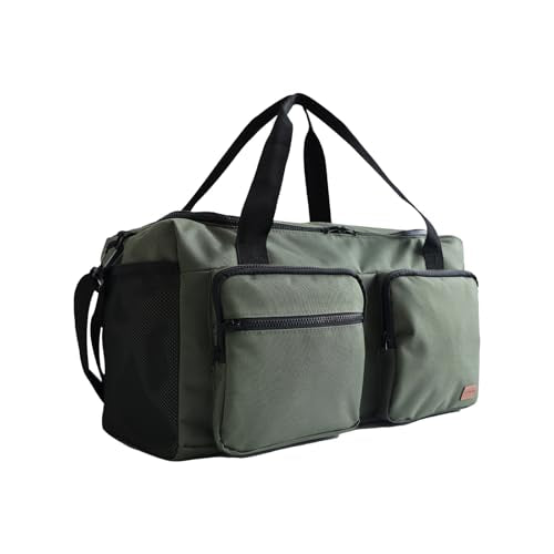 Travel Duffel Bags, Large Capacity Gym Bag for Men Women, Duffel Bag with Adjustable Strip for Travel, Airplanes, Sports(Green) - color: Green