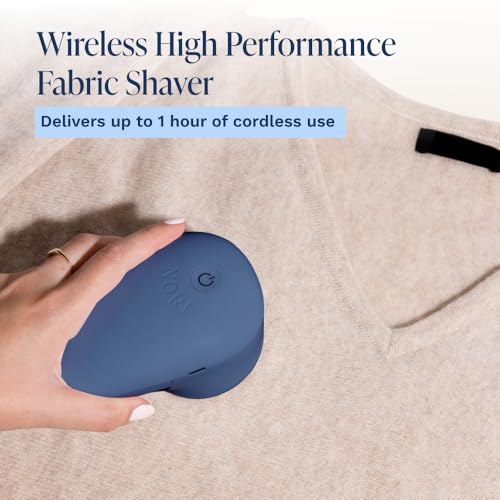 Nori Trim Fabric Shaver - Lint Remover for Clothes & Furniture - Navy - color: Navy