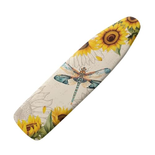 Dragonfly Ironing Board Cover and Pad, Stain Resistant Iron Board Cover with Padding Standard Size 15x54 Inch, Pressing Cloth for Ironing - color: Dragonfly