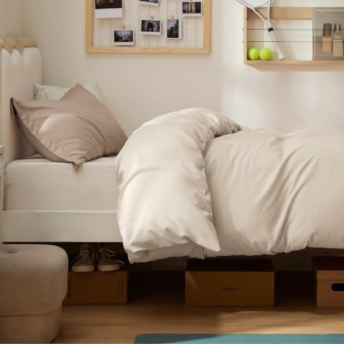 Bedsure Twin/Twin XL Duvet Cover, 1Pc Soft Double Brushed Bedding, Beige - color: 00 - Beige, size: Twin/Twin XL (Only Duvet Cover)