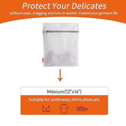Polecasa Mesh Laundry Bags 3 Pack (12 x 16" Medium) - size: 3 Medium