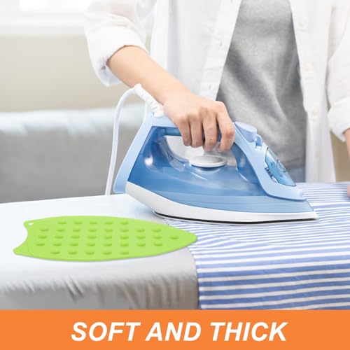PATIKIL Silicone Iron Rest Pad, Multipurpose Hot Heat Resistant Iron Rest Plate Protective Pad for Ironing Board Hot Resistant Steamer Steam Compact Mat, Green - color: Green