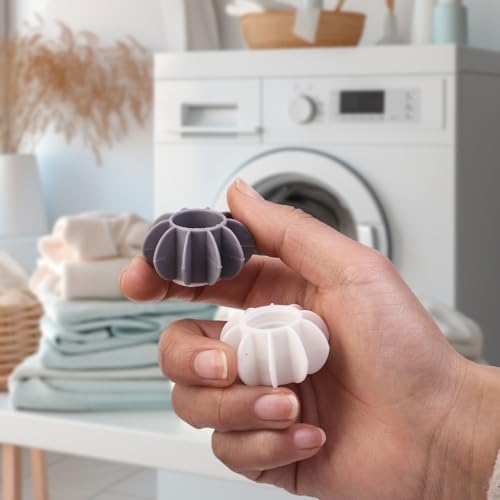 5Pcs Silicone Laundry Balls Reusable Anti-Winding Clothes Floating Lint Cleaning Ball Home Washing Machine Accessory,White (S-3.8 * 1.9cm) - color: B