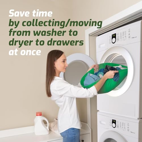 Laundry Turtle Collapsible Laundry Basket for Washer & Dryer (Green, Large) - color: Green, size: Large