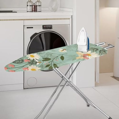 Daisy & Bee Ironing Board Cover and Pad Standard Ironing Board Cover with Elastic Edge and Hook and Loop Fasteners Heat-Reflective Fabric - color: Daisy & Bee