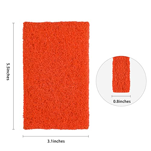 Griddle Cleaning Pads for Blackstone Flat Top, Non-Scratch Grill Scrub Pads, Bathroom Scrubbing Pads, Pool Scrub Brush, Shower Tile (22 Pads + Handle) (24 Pads)