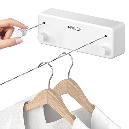 Mbillion White Retractable Double Laundry Clothesline