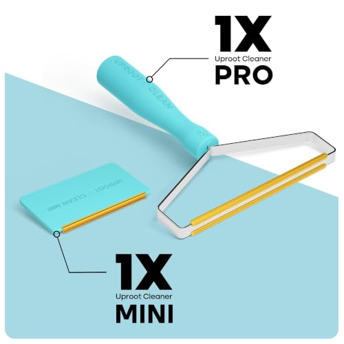 Uproot Cleaner Pro Pet Hair Remover & Mini - Pet Hair Removal Tool Multi Fabric Edge & Carpet Scraper - Cat for Couch, Cat Towers, Car Detailing The Furry-Situation Survival Kit