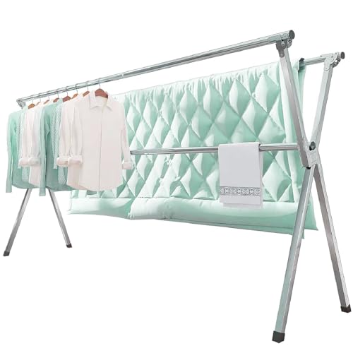 64" Clothes Drying Rack Folding Indoor Outdoor Drying Rack Clothing - size: 64''