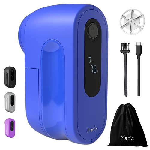 Pionix Fabric Shaver, Sweater Shavers to Remove Pilling, High-Perf Defuzzer, Rechargeable Electric Lint Shaver for Fuzz and Lint Balls from Clothing, Upholstery 2000mah Battery (Candy Blue) - color: Candy Blue