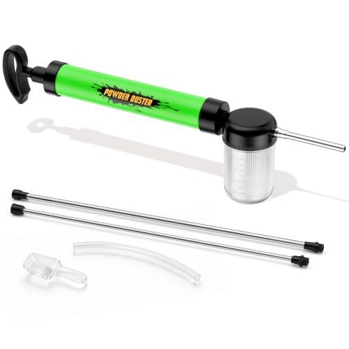 Diatomaceous Earth Powder Duster Applicator with Adjustable 4FT Rod Green - color: Seafoam Green