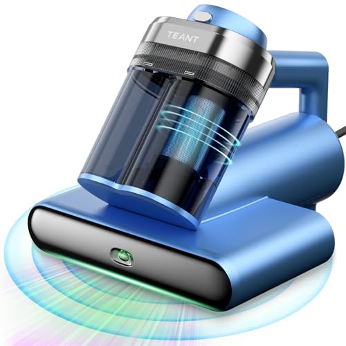 Teant Bed Mattress Vacuum, 18 kPa & Green Light Dust Detection, MV-Grey - color: Upgrade Bright Blue