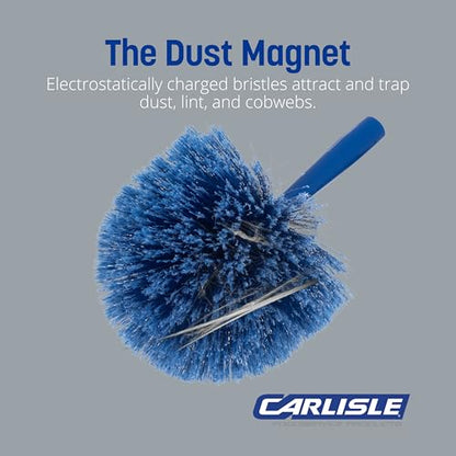 Sparta Round Duster Head, Soft Flagged Bristles, 9 Inch, Blue, 12-Pack