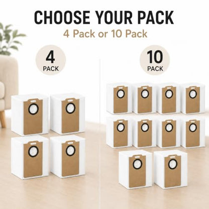 Replacement Dust Bags Compatible for Uninell UR3 Robot Vacuum Cleaner Spare Parts Accessories (10Pcs) - color: 10Pcs