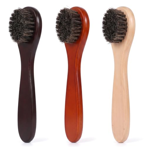 3 Pcs Wooden Laundry Stain Brush, Soft Bristle Brush Stain Remover Dauber Brushes with Round Head, Stain Tool Remover for Delicate Fabric, Cotton, Linens