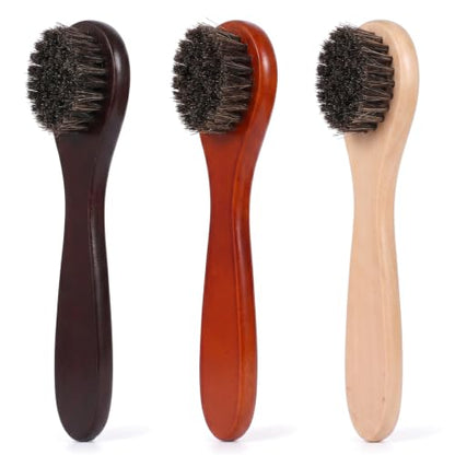 3 Pcs Wooden Laundry Stain Brush, Soft Bristle Brush Stain Remover Dauber Brushes with Round Head, Stain Tool Remover for Delicate Fabric, Cotton, Linens