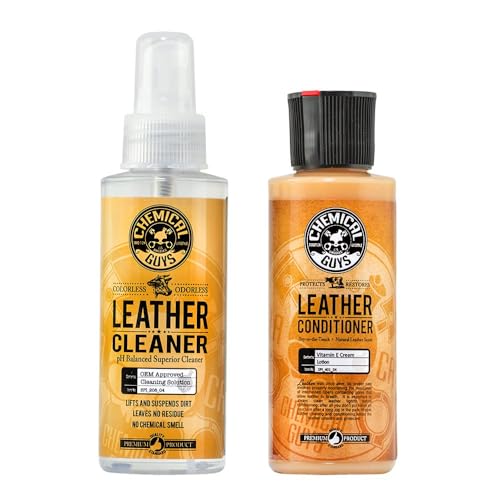 Chemical Guys, Leather Cleaner & Conditioner Kit, Travel Size, 2 x 4 oz - style: 4 Fl Oz KIT