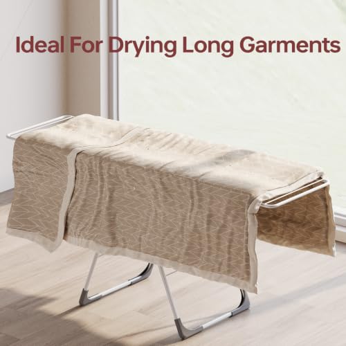 APEXCHASER Clothes Drying Rack, Large Capacity Drying Rack Clothing - color: Pearl White