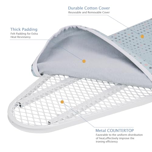 SheeChung Wall Mount Ironing Board 36"X12",Compact Wall Ironing Board,Blue - style: 36x12-Wall Mounted Blue