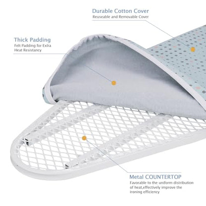 SheeChung Wall Mount Ironing Board 36"X12",Compact Wall Ironing Board,Blue - style: 36x12-Wall Mounted Blue