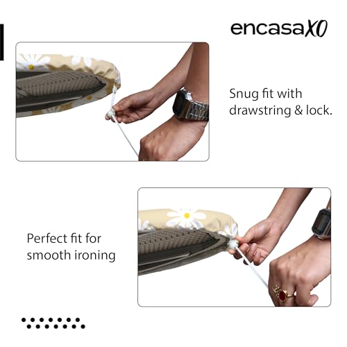 Encasa XO Ironing Board Cover and Pad, Thick Felt 28"x12" - color: Daisy Beige, size: Mini (28"x12")