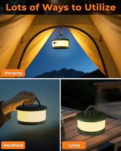 Camping String Lights, Retractable 32.8FT Rechargeable Fairy Light - color: Green