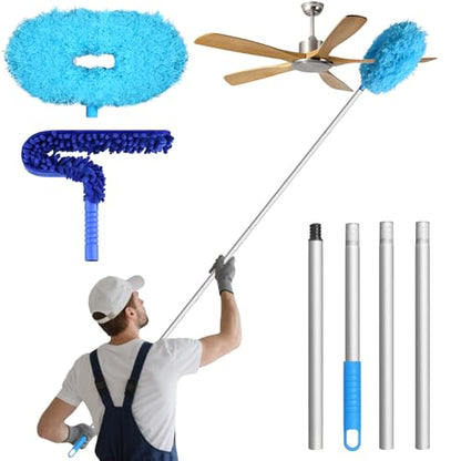 Eunice Ceiling Fan Cleaner Duster with Extension Pole - color: Blue4, size: 4.2FT