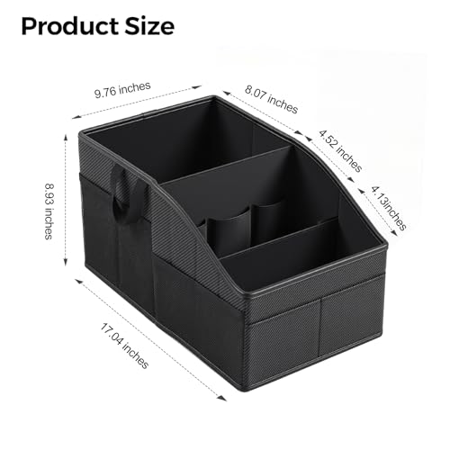 WHHMK Sturdy Leather Car Storage Support Up to 33 LB,Carbon Fiber Texture - color: Carbon fiber texture