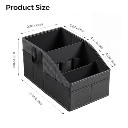 WHHMK Sturdy Leather Car Storage Support Up to 33 LB,Carbon Fiber Texture - color: Carbon fiber texture