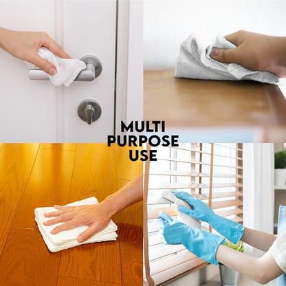 100% Cotton Terry Towels - Pack of 500 (12x12 Inches) White Cotton Terry Cloth Bar Rags, Multipurpose High Absorbent Cleaning Cloths for Auto Detailing or Painters - size: 500 Pack