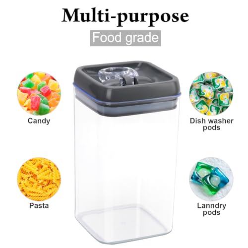 Dishwasher Pod Holder with Lid Laundry Pods Organizer 2.3L Large Capacity Airtight Food Storage Container, Clear Plastic Pantry Organization