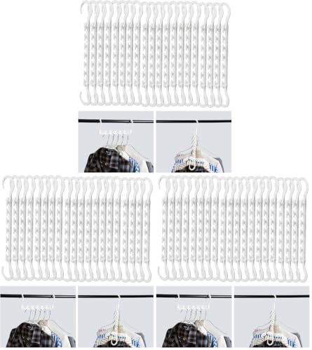 Mr. Pen- Space Saving Hangers for Clothes, 20 pcs, White (Pack of 3) - size: 4.5 inches (W) x 10.6 inches (H) (Pack of 3)