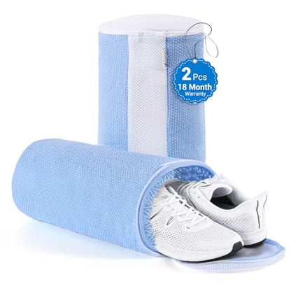 Large Shoe Washing Machine Bags for Sneakers & Tennis Shoes, Blue 2-Pack - color: Blue