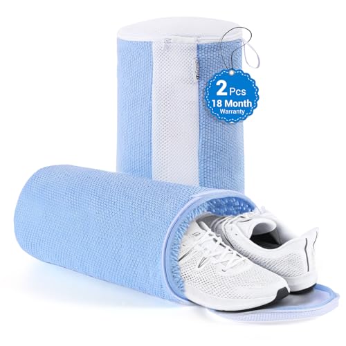 Large Shoe Washing Machine Bags for Sneakers & Tennis Shoes, Blue 2-Pack - color: Blue