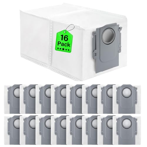 16 Pack Replacement Dust Bag for Roborock S8 MaxV Ultra & S8 Max Ultra - style: S8 DB 16