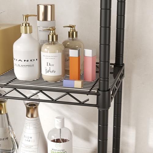 SINGAYE Metal Shelves Wire Shelving Storage Standing Adjustable Shelf Unit - color: Black, size: 6 Tier 10" D x 16" W x 63" H
