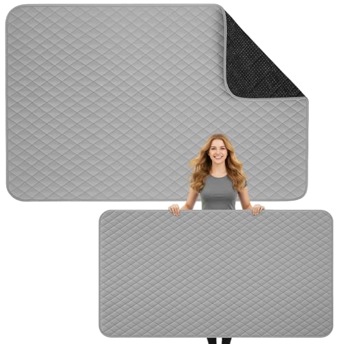 Tegeme 70 x 40 Inch Ironing Mat, Heat Resistant Foldable Iron Board Pad - size: 70 x 40 Inch