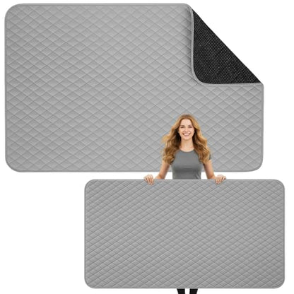 Tegeme 70 x 40 Inch Ironing Mat, Heat Resistant Foldable Iron Board Pad - size: 70 x 40 Inch