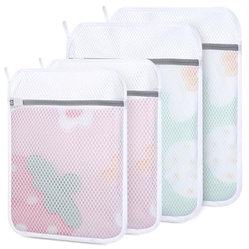 4-Pack Durable Honeycomb Mesh Laundry Bags for Delicates, 2M + 2L - color: 120gsm Honeycomb Mesh, size: 2M+2L