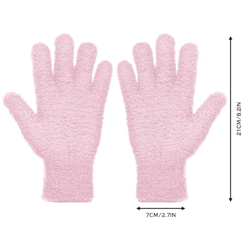Patelai 2 Pairs Microfiber Gloves for Plants,Pink, Rose Red,Large - color: Pink, Rose Red, size: Large