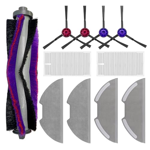 Replacement Parts Kit for Eureka E10s/E20 Plus Robot Vacuum Cleaner,1 Main Roller Brushes, 4 Side Brushes, 2 HEPA Filters, 4 Mop Pads-11Pack - style: Replacement Parts