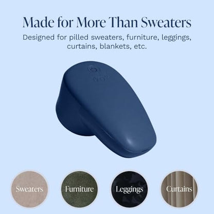 Nori Trim Fabric Shaver - Lint Remover for Clothes & Furniture - Navy - color: Navy