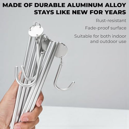 Travel Hangers Foldable Aluminum 3 Pack – Light and Portable Suitcase Clothes Hangers, Heavy Duty Folding Design for Cruise, Hotel, RV, Camping, Space-Saving Drying Rack Accessories
